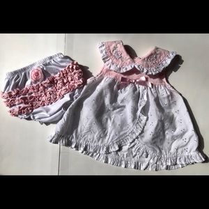 Baby Girl Vintage Dress 12 months w bloomers